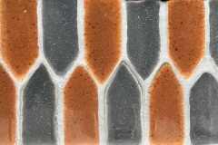 Elongated Hexes: Charcoal and Tangerine