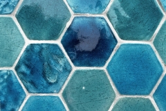 Large hexes: Turquoise mix