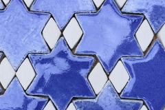 Stars and rhombus: mazarine blue and white