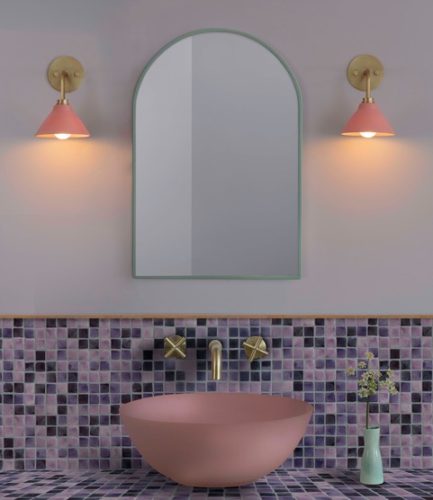 Mosaic squares bathroom