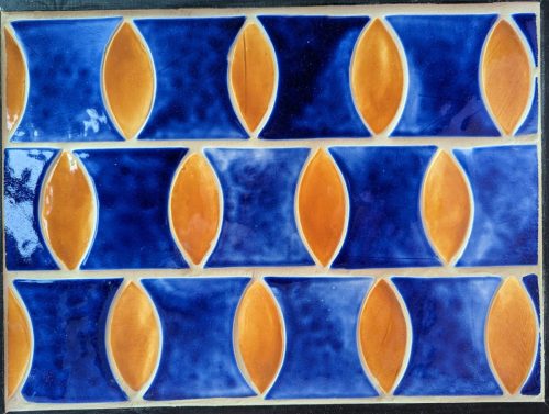 Vines blue-tangerine